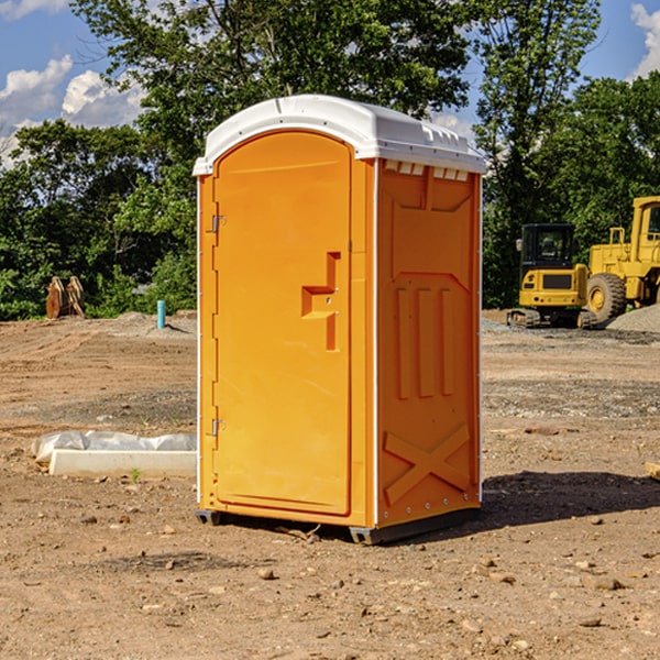 can i customize the exterior of the portable restrooms with my event logo or branding in Red River County TX